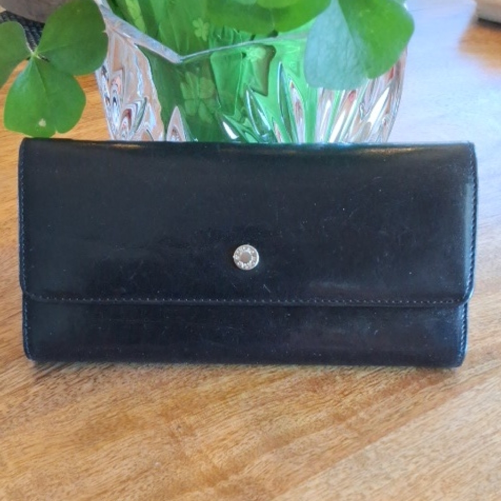 Monsac Black Leather Women's Wallet
